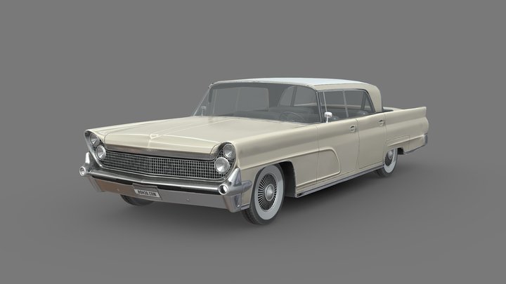 Low Poly Car - Lincoln Continental Mark IV 1959 3D Model