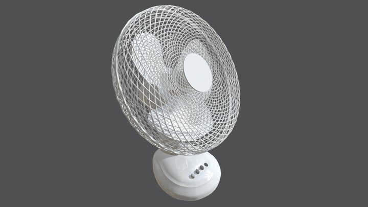 Modern Cooling Fan (High Poly) 3D Model