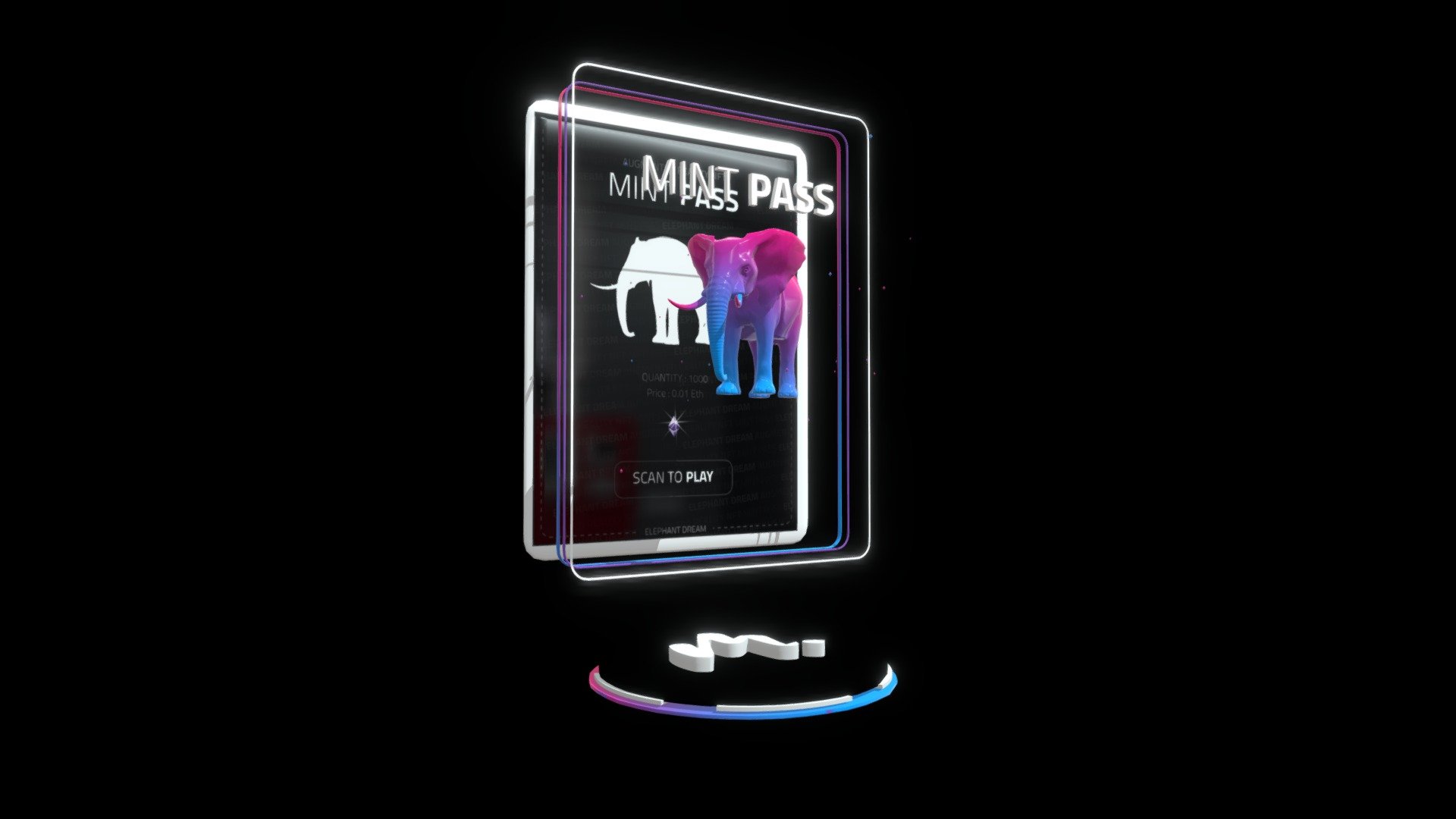 MinimaLand 3D NFT Mint Pass 01 3D model by MinimaLand 67b561e
