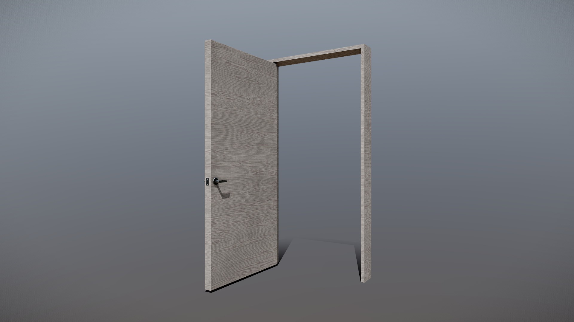 3D model Minimalist Door Grey - This is a 3D model of the Minimalist Door Grey. The 3D model is about a white rectangular object with a handle.