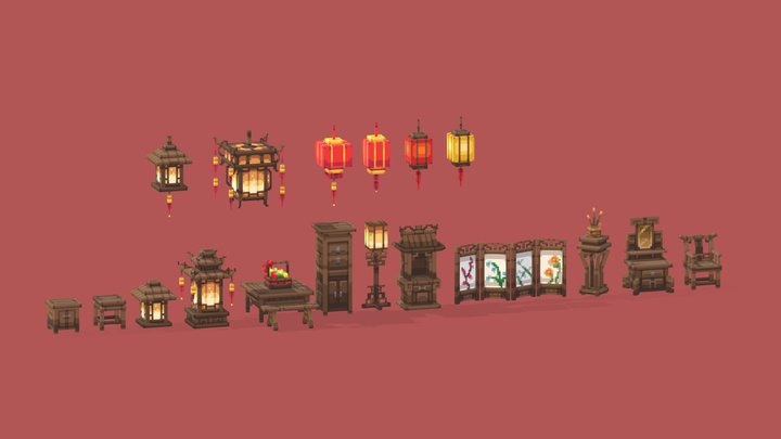新年家具 3D Model