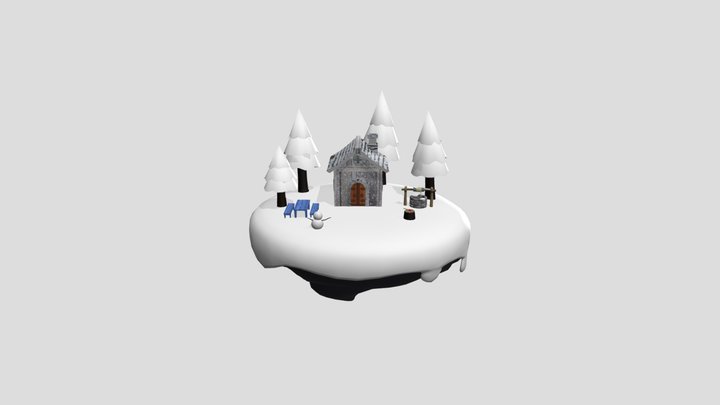 house and snow 3D Model