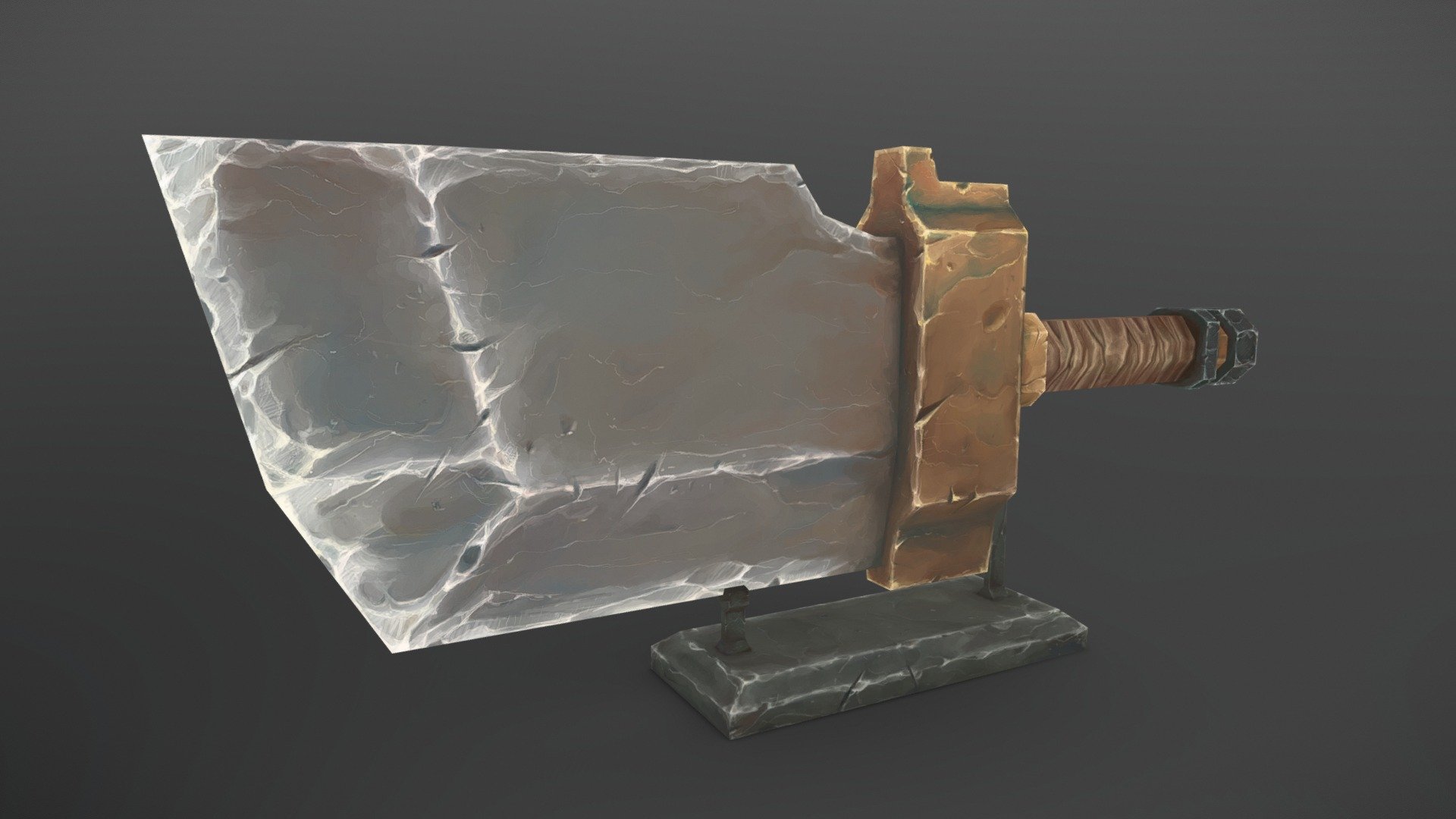 Low Poly Handpainted Knife