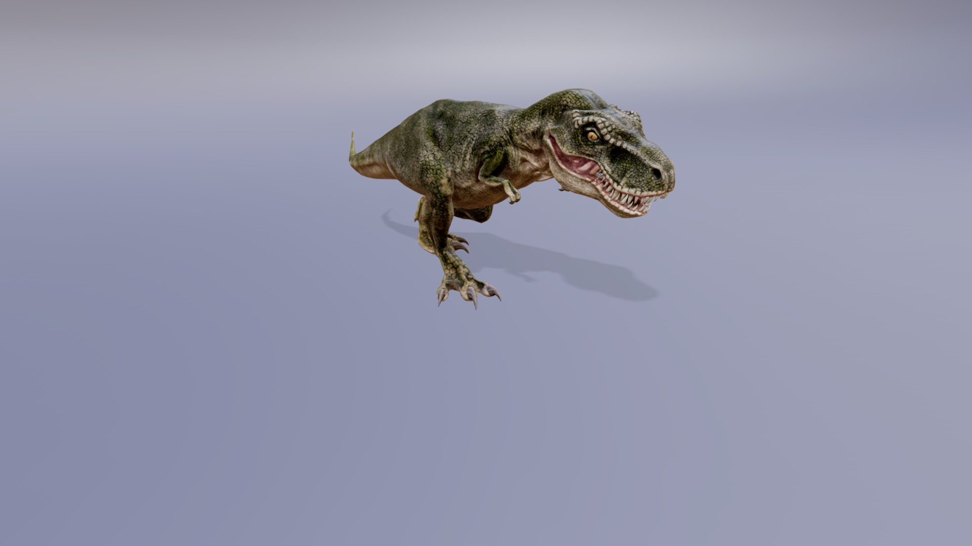 3D model T-Rex Walk Cycle - This is a 3D model of the T-Rex Walk Cycle. The 3D model is about a green and brown frog.
