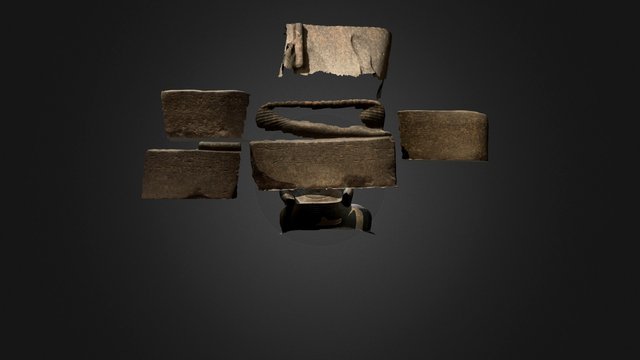 Horemhab is in pieces. 3D Model