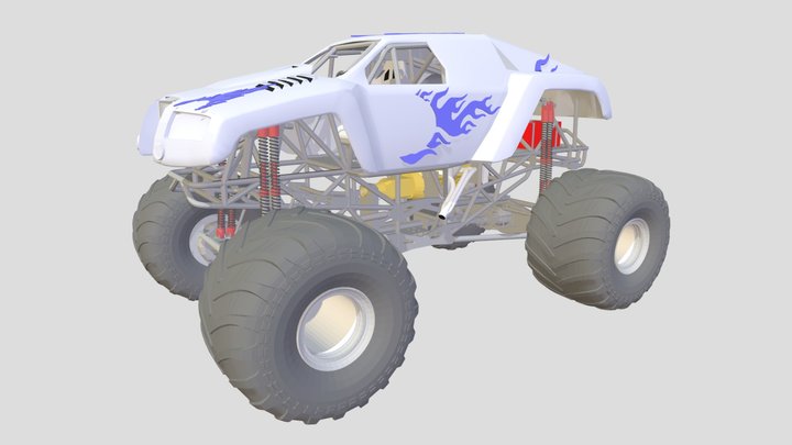 Game Over Monster Truck Model V1 (Version One) 3D Model