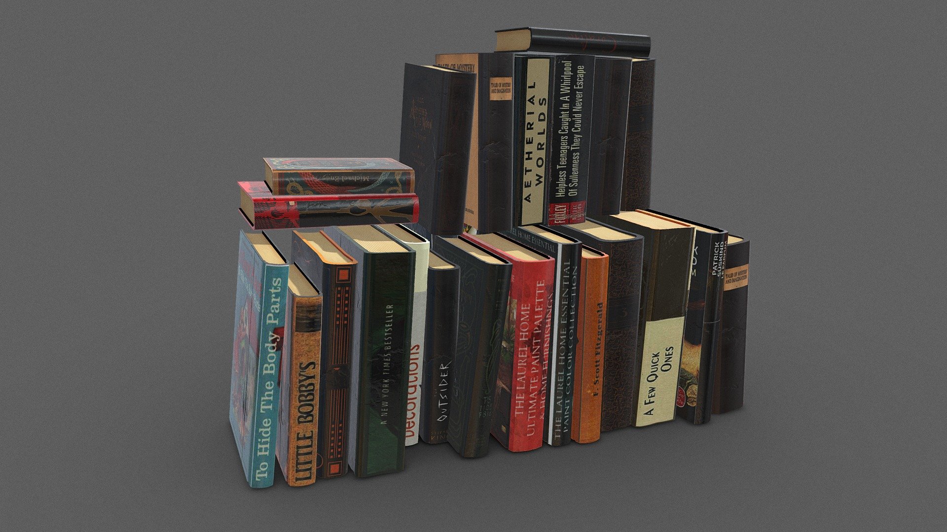 Book Set - Buy Royalty Free 3D model by Alex Serrano (@Alexserr_Shop ...