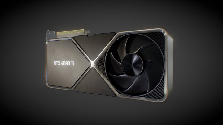 NVIDIA GeForce RTX 4090 Ti GPU 3D Model