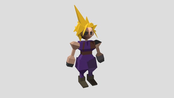 Cloud Strife [Final Fantasy VII] – Kostenloses 3D-Modell STL