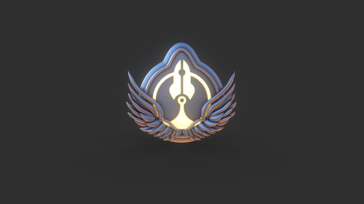 Platinum Digitalnauts Badge 3D Model