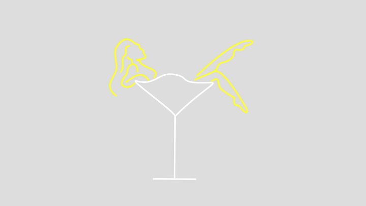 Woman in Martini Neon Sign – Modèle 3D gratuit STL