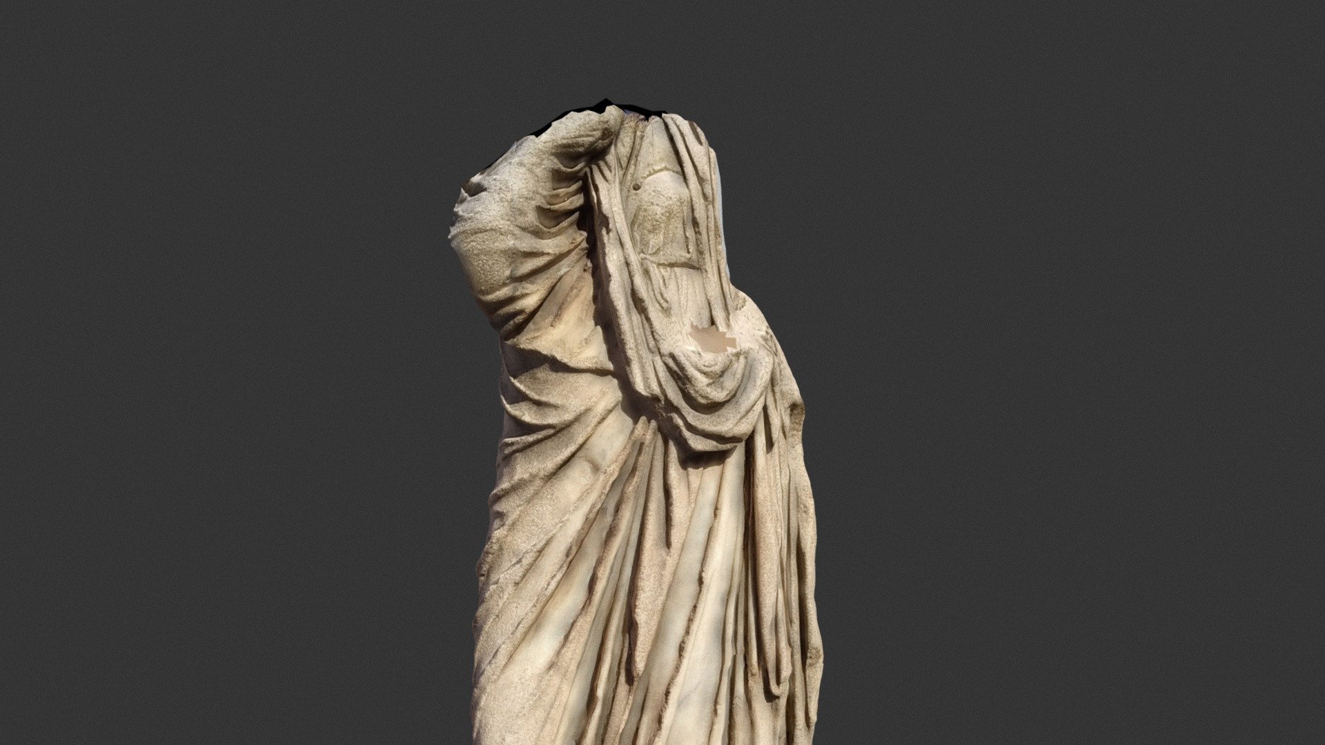 Statua di Vestale nel Foro Romano.