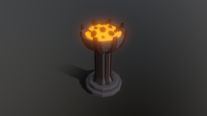 Low Poly Brazier 3D Model