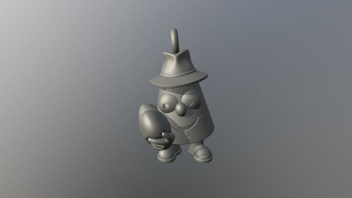 Karzl mit Herz Vorschau 3D Model