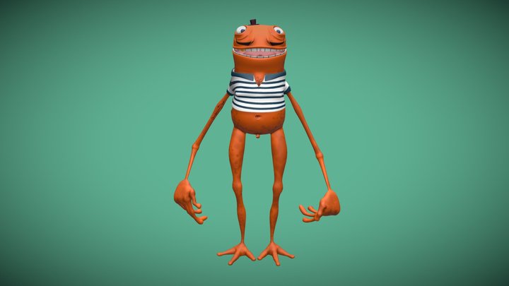 Peaky The Frog 3D Model