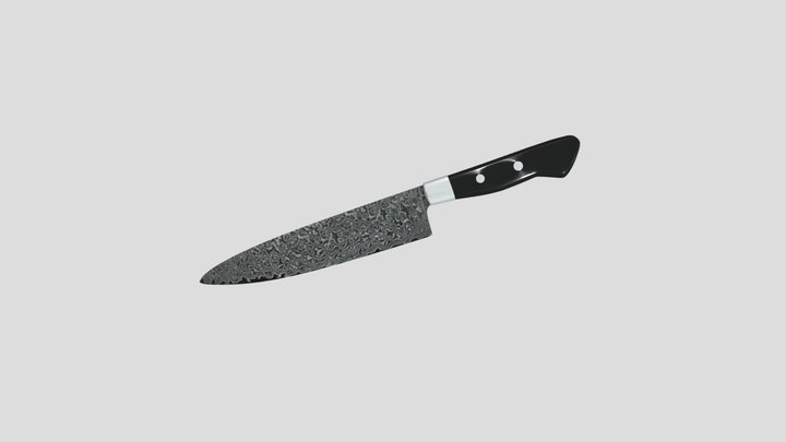 Knife damascus 3D Model