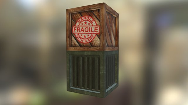 Crate Closed 2 Texture Variants 3D Model