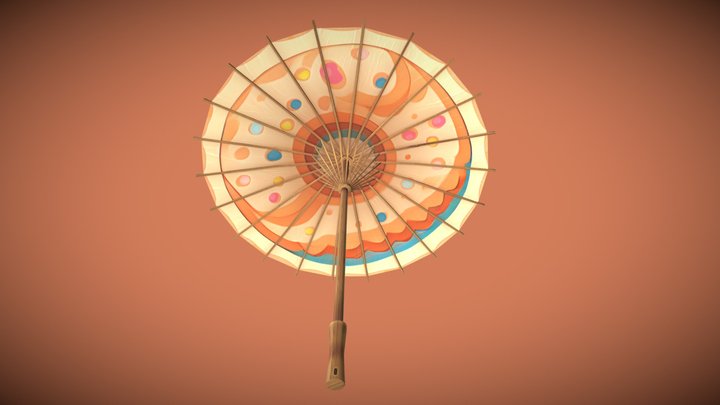 Donuts Umbrellas - 8 kinds 3D Model