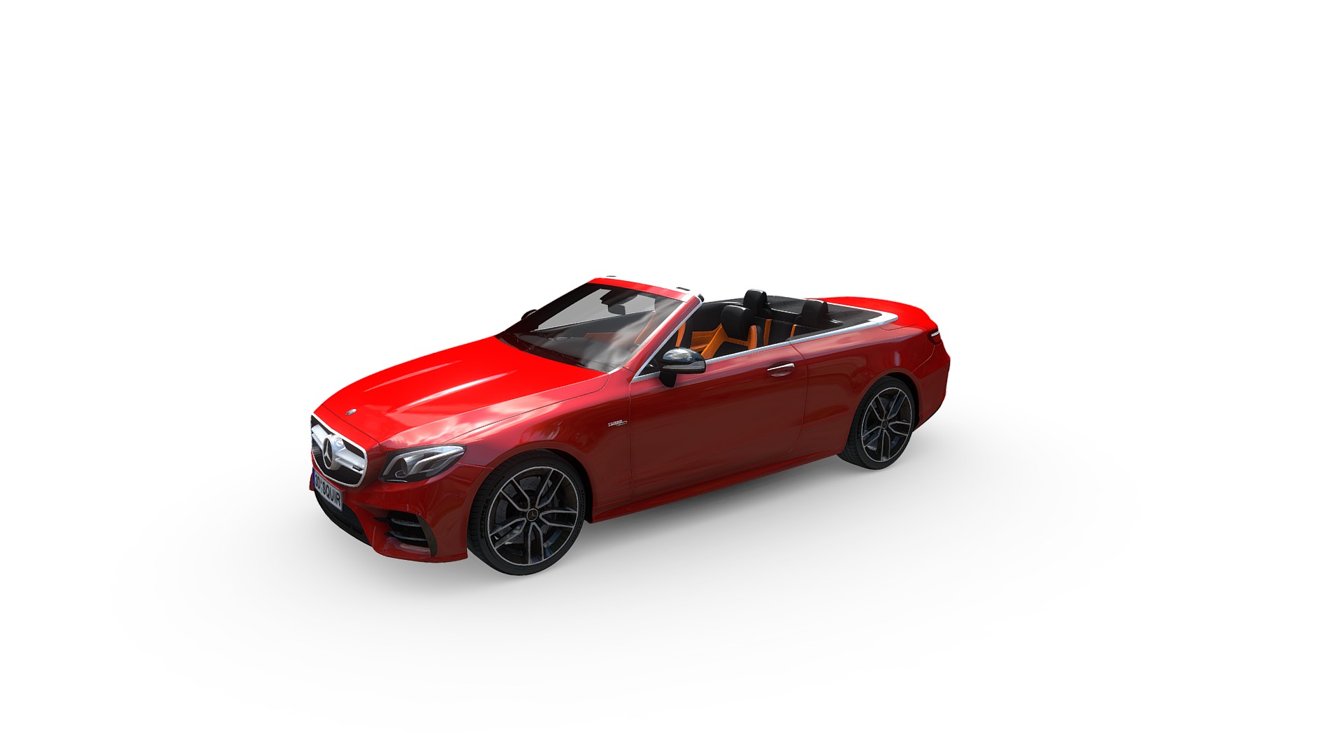 3D model Mercedes- Benz E53 AMG Cabrio 2019 - This is a 3D model of the Mercedes- Benz E53 AMG Cabrio 2019. The 3D model is about a red sports car.