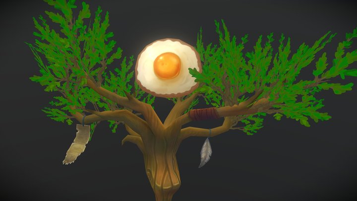 Egg Staff 3D Model
