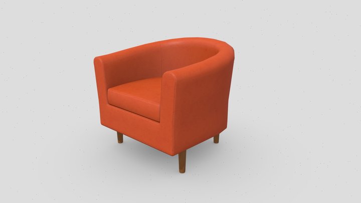 Low poly Modern Chair 3D Model