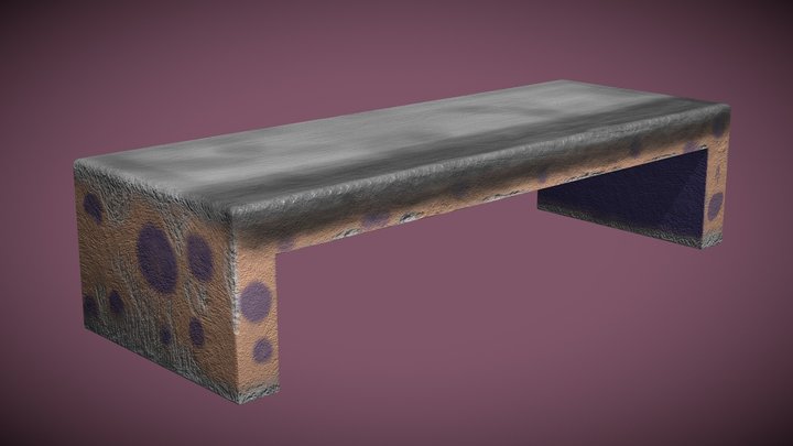 Peach Bench 3D Model