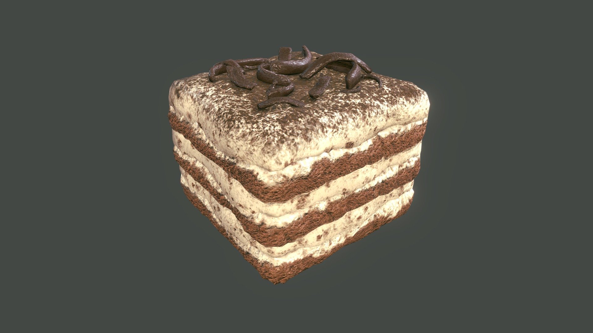 Tiramisu - Low Poly Challenge: Desserts