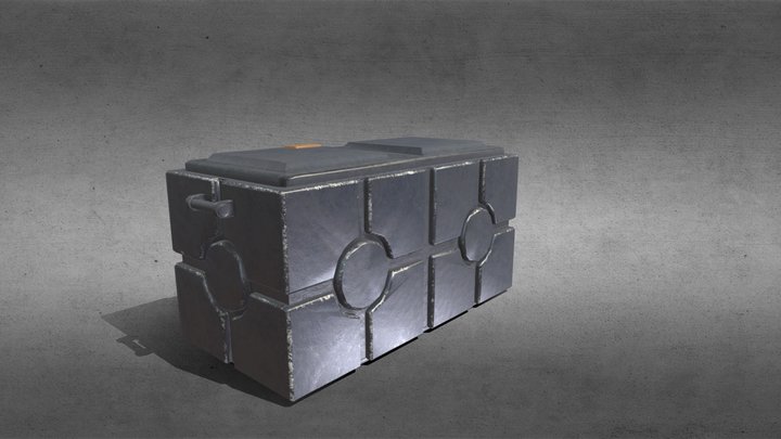 Sci- Fi Crate 3D Model