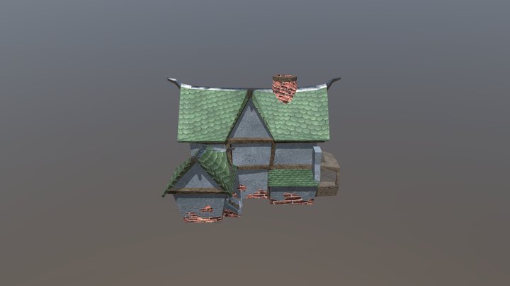 Low-poly Stylized House 3D Model