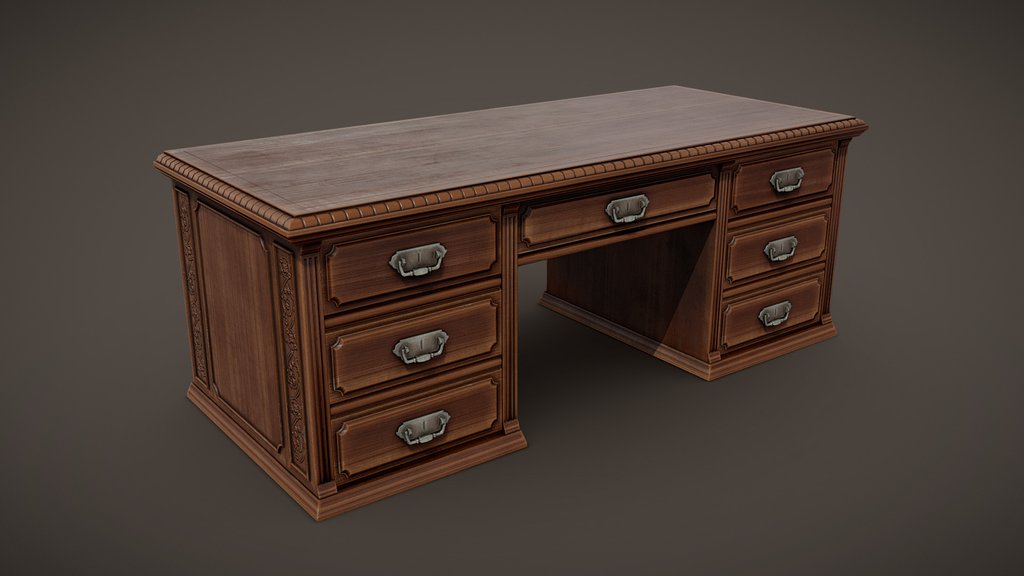 Antique wooden desk