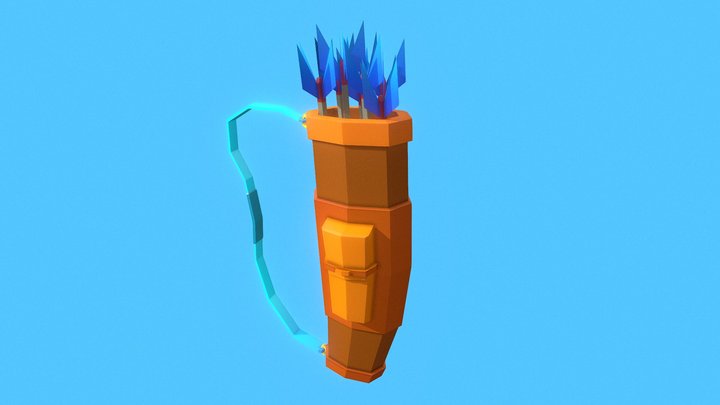 Low Poly Quiver 3D Model