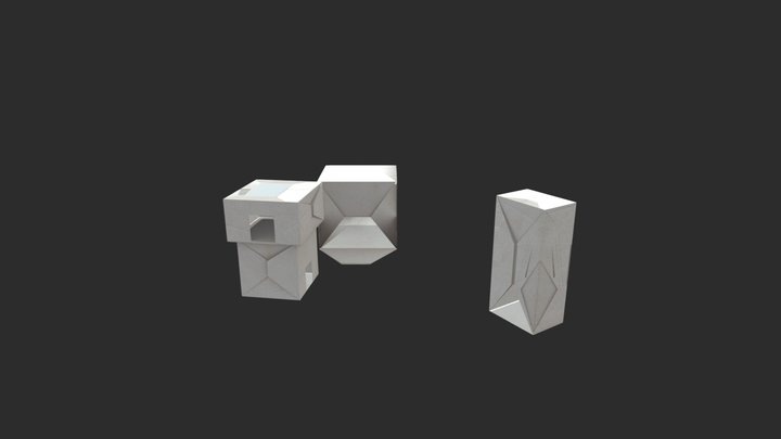 Box houses 3D Model