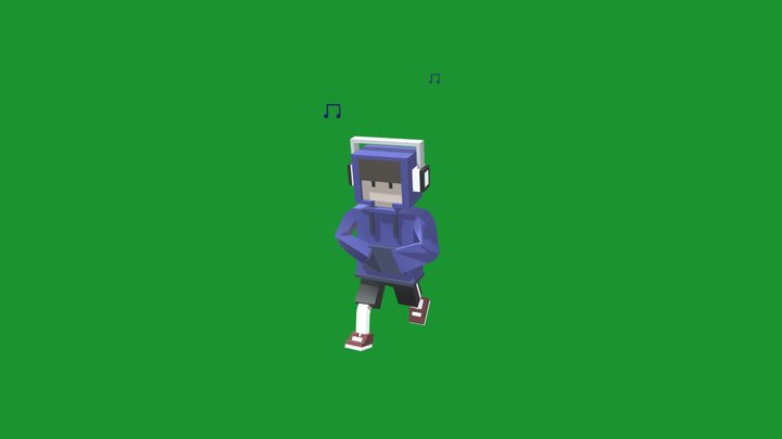 Lucas Walk Cycle 3D Model