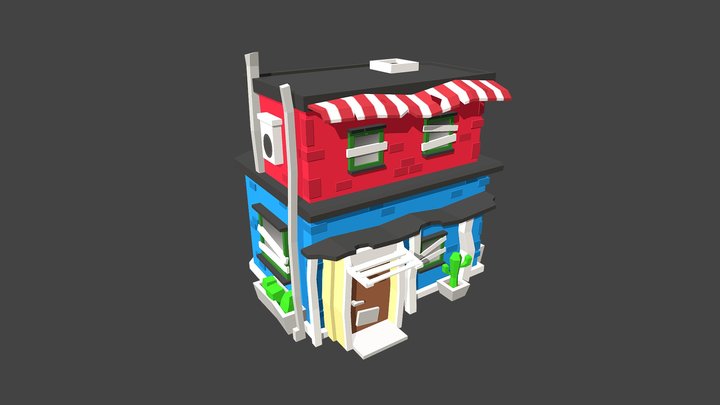 Little Tropical House 3D Model
