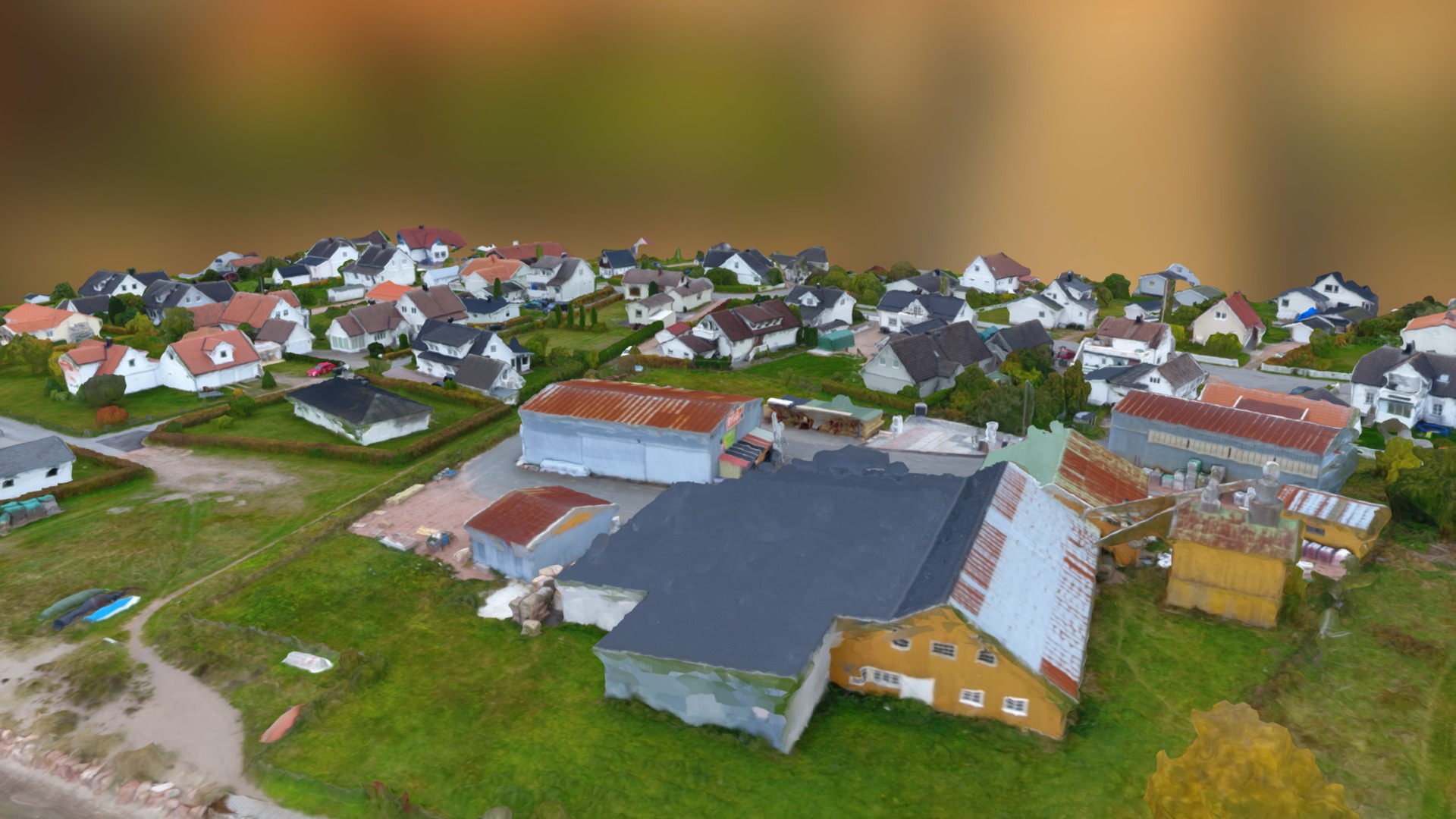 3D model Svelvik - This is a 3D model of the Svelvik. The 3D model is about a group of houses.