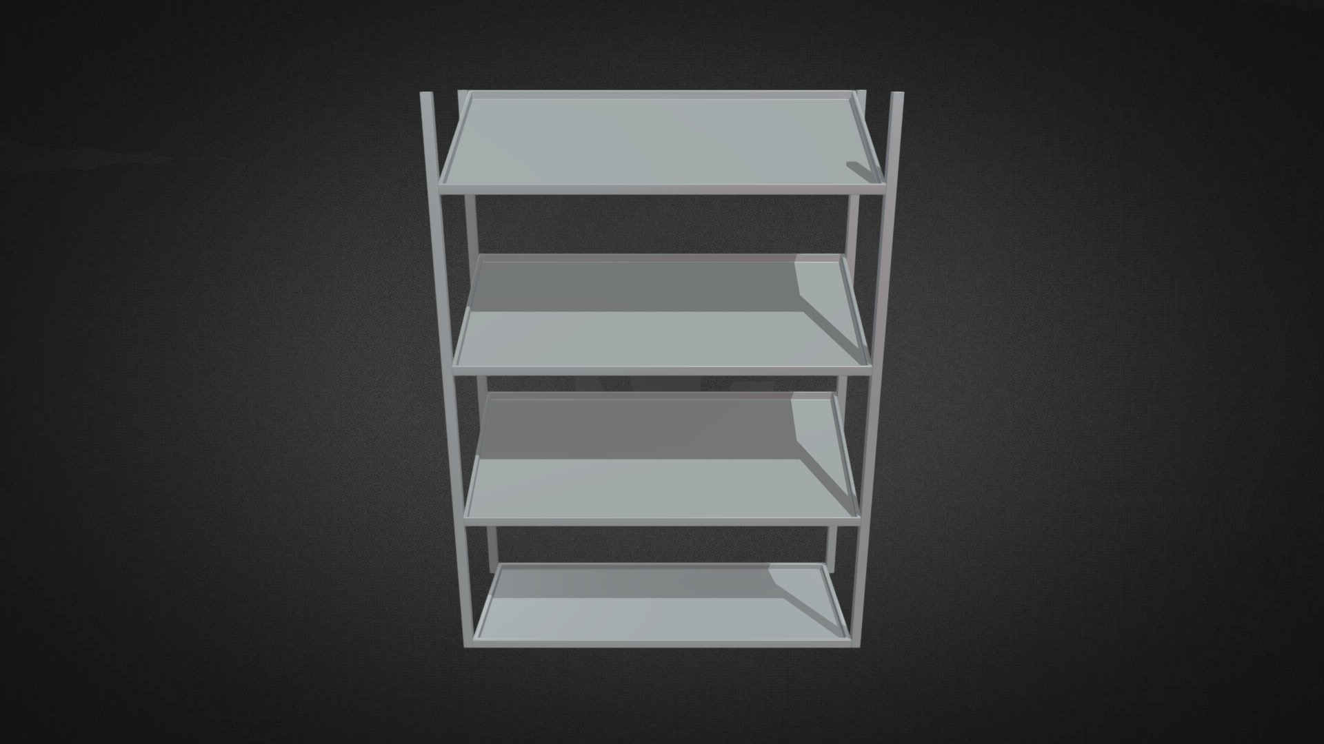 3D model Large Lit Rack Hire - This is a 3D model of the Large Lit Rack Hire. The 3D model is about a white square with a black background.