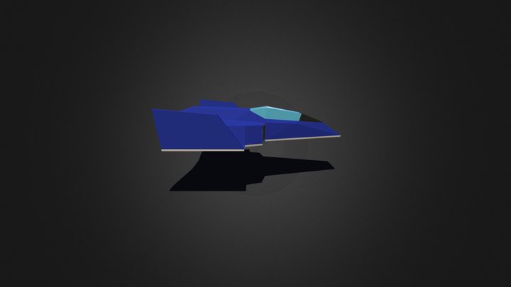 Blue Falcon Low Poly 3D Model