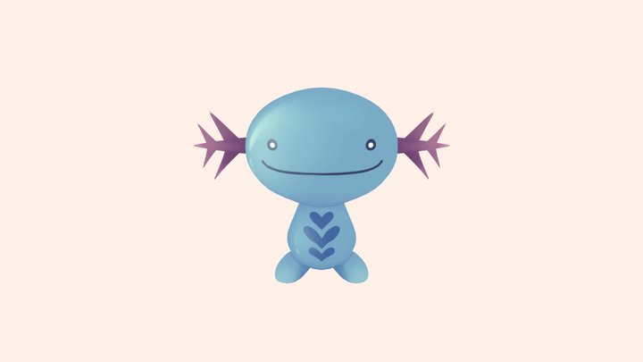 wooper handpainted 3D Model