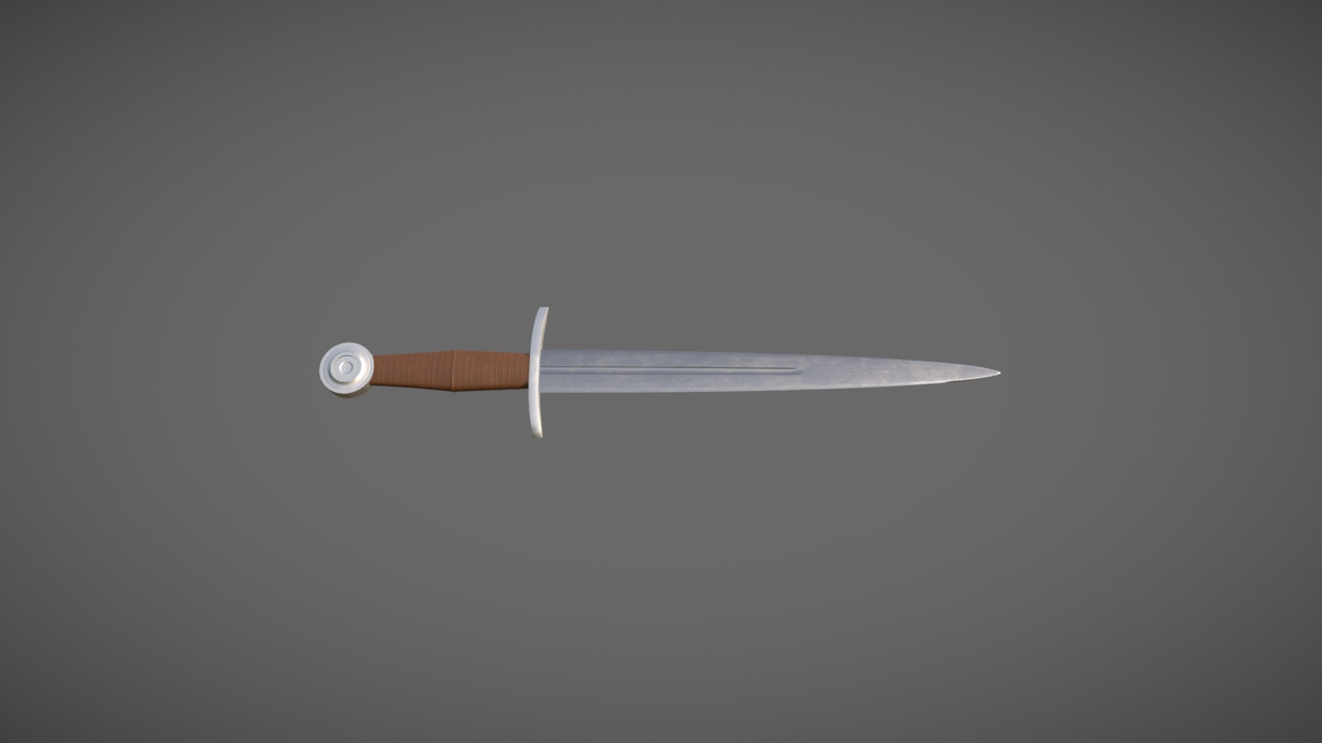3D model Medieval dagger - This is a 3D model of the Medieval dagger. The 3D model is about a knife with a handle.