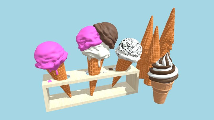 Ice Cream 001 3D Model