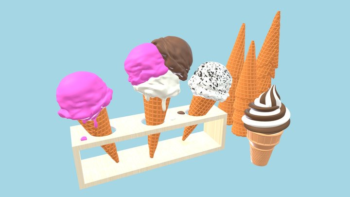 Ice Cream 001 3D Model