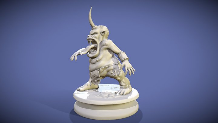 Legionnaire Ogre_ statue for role-playing games 3D Model