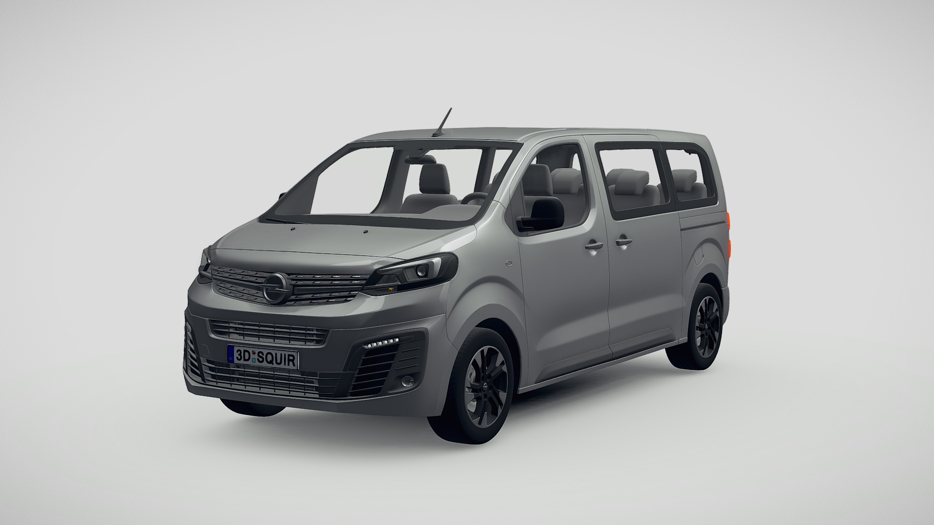 3D model Opel Zafira Life 2020 - This is a 3D model of the Opel Zafira Life 2020. The 3D model is about a silver car with a black roof.