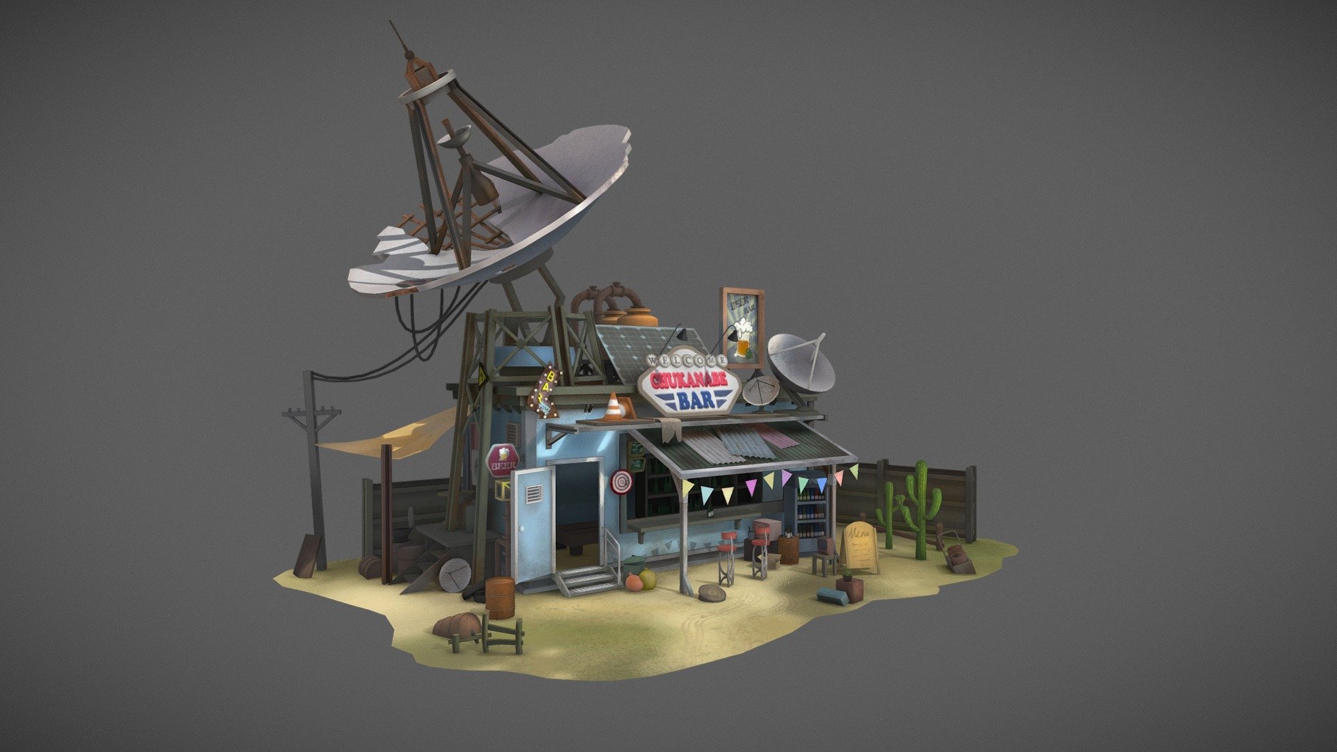 Chukanabe BAR - 3D model by Kate Marudko (@KateMarud) [67d554e] - Sketchfab