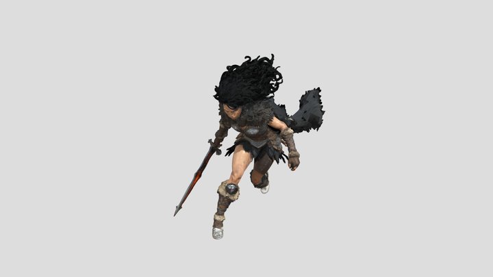 Warrior in the Snow 3D Model