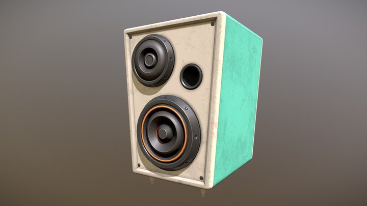 Stylized Retro Speaker 3D Model