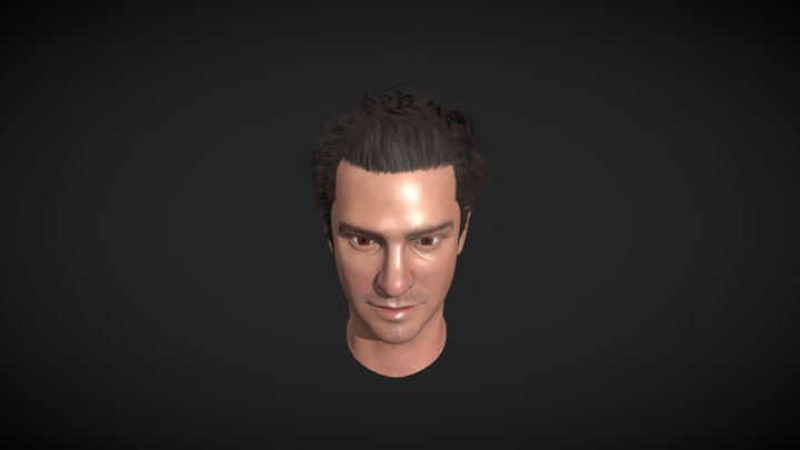 Andrew Garfield game res head 3D Model
