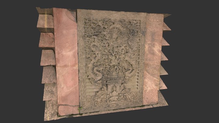 Engraved stairs, China 3D Model