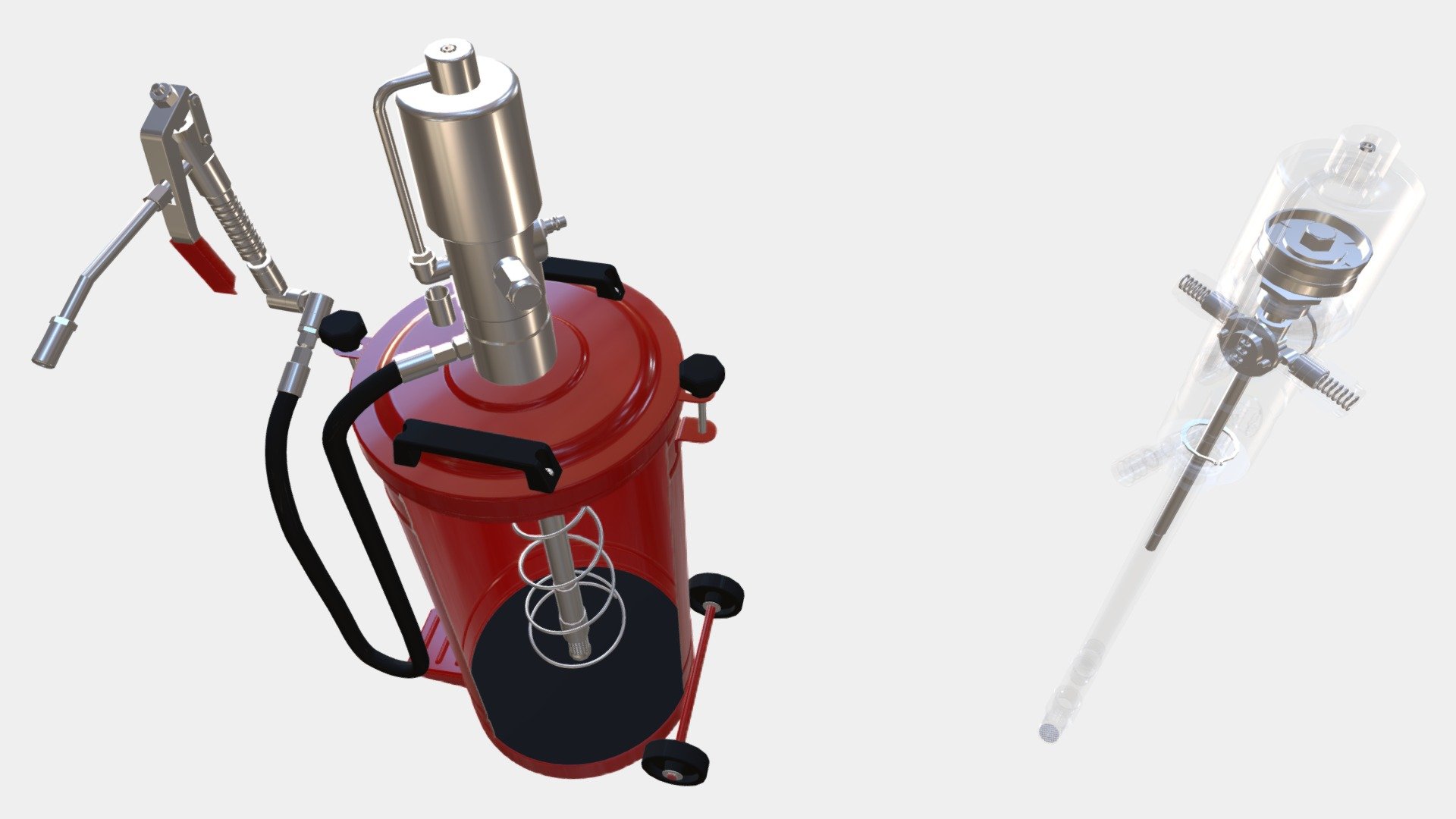 Gülersan 2220 Havalı Gres Pompası 20 Kg. — Sketchfab embed 3D viewer