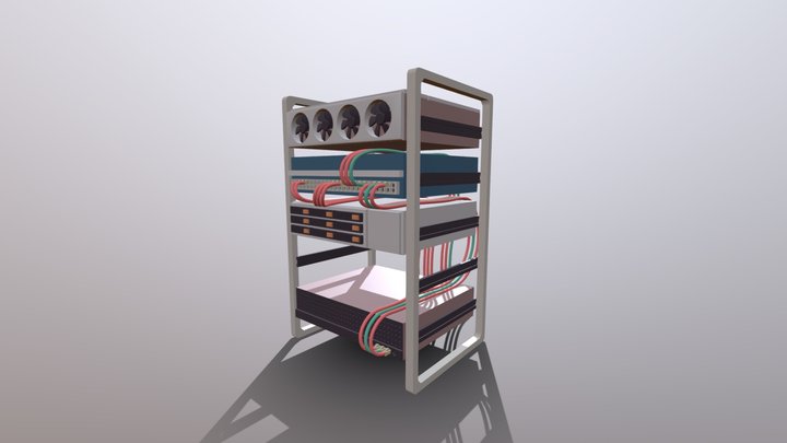 server-rack-auto-uv 3D Model